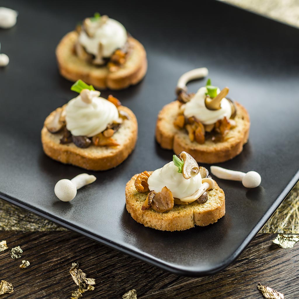 Toasts aux champignons et Maredsous® saveur Crème de Fagotin